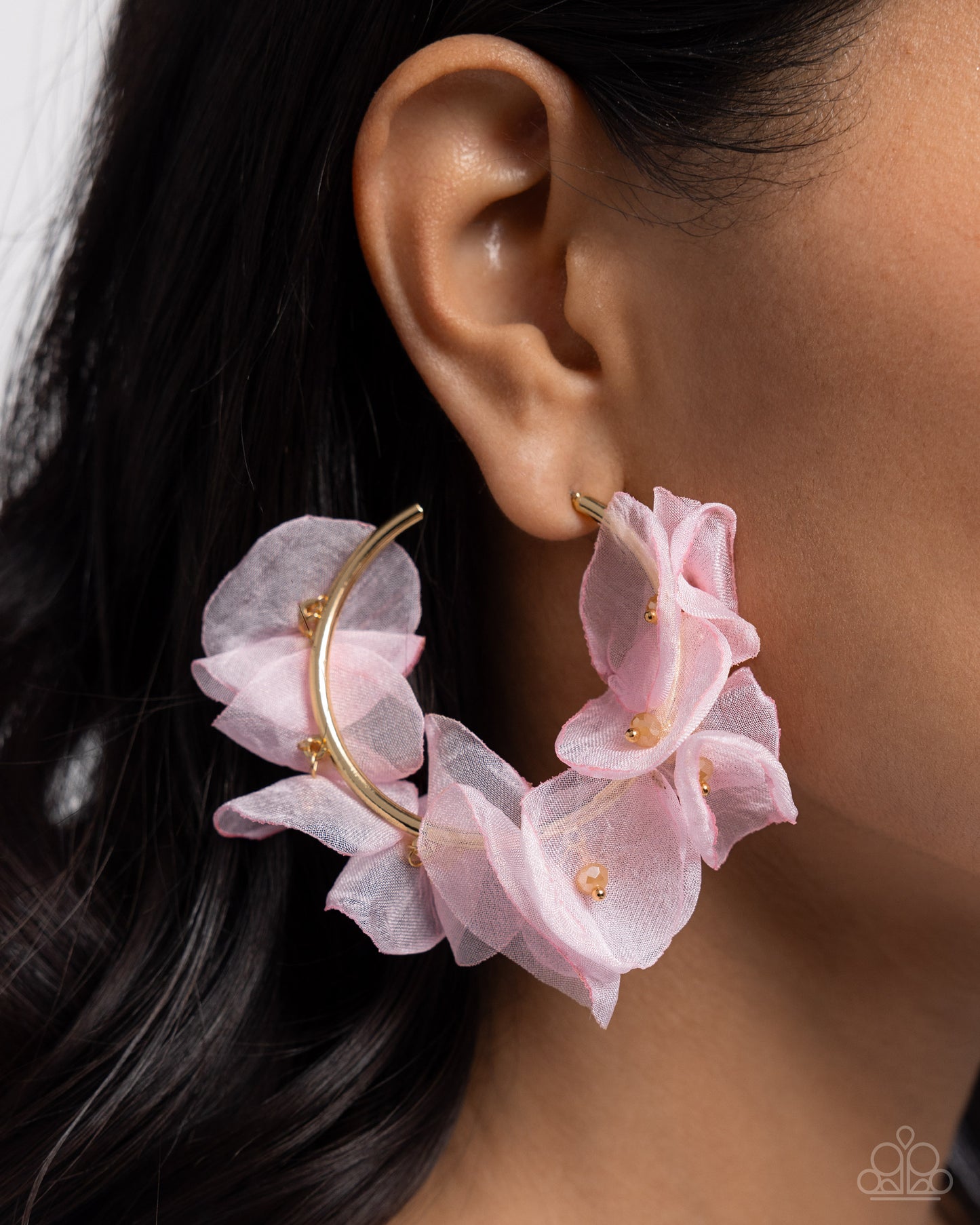 Petaled Pageant - Gold Hoop Earrings