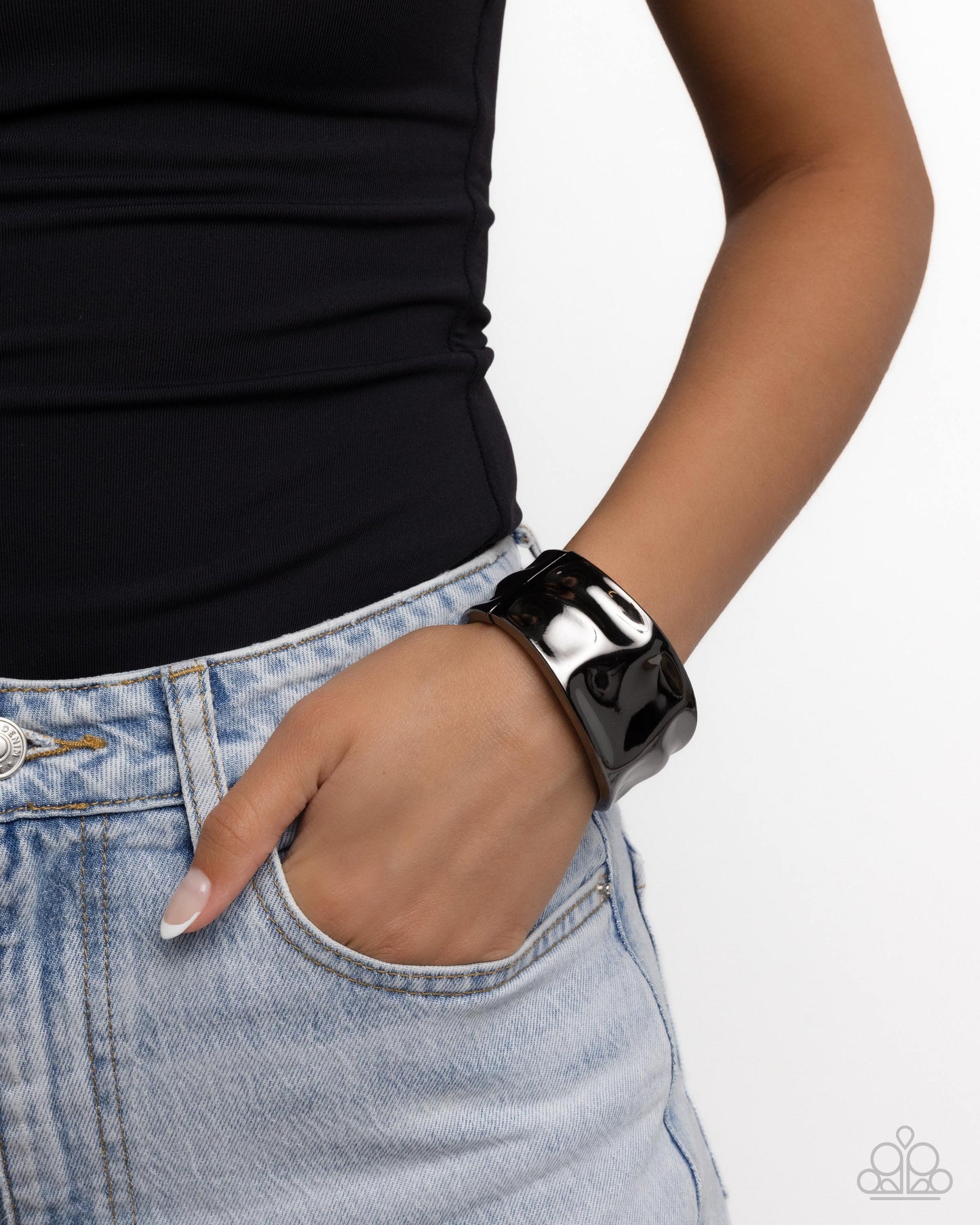 New Releases 10/14 Hammered Hope - Black Bracelet