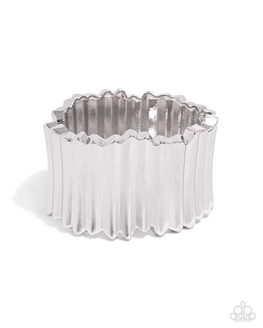 Warped Welding - Silver Bracelet