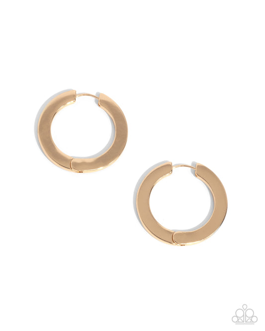 New Releases 10/12 Circling Chariot - Gold Hinge Hoop Earrings