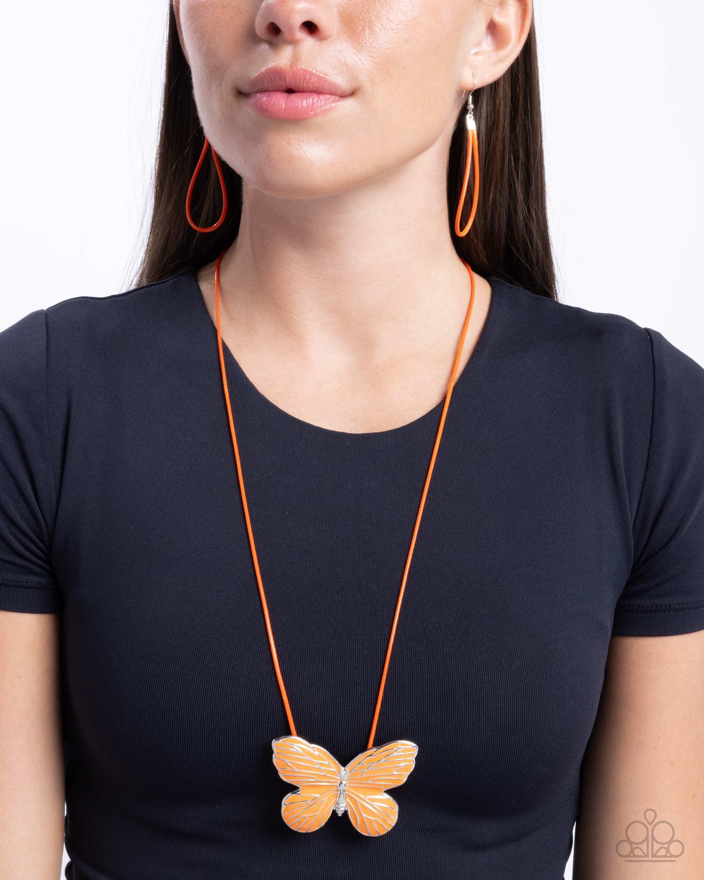 New Releases 10/17 Fluttering Fervor - Orange Necklace