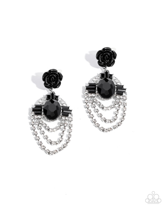 New Releases 10/9 Rosy Rave - Black Post Earrings