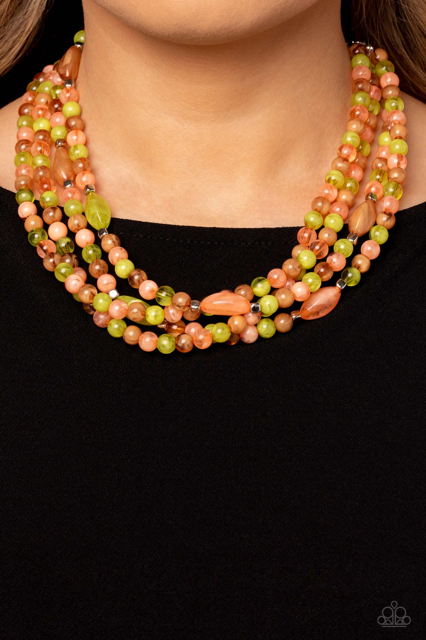 New Releases 5/8 Layered Lass - Multi Necklace